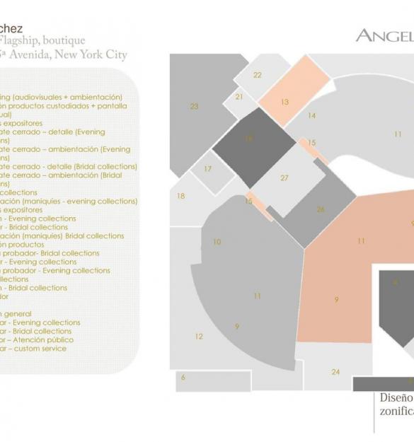 Propuesta de showroom para el diseñador Ángel Sánchez en Nueva York
