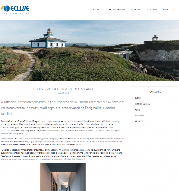 blog Eclisse | El encanto de dormir en un faro