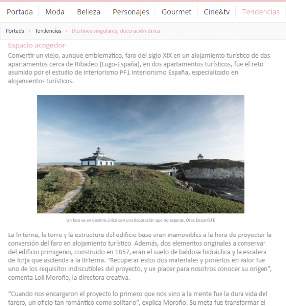 EFE Estilo | Faro Isla Pancha