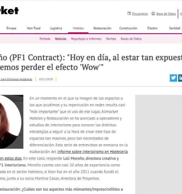 Alimarket | Entrevista a PF1 Interiorismo