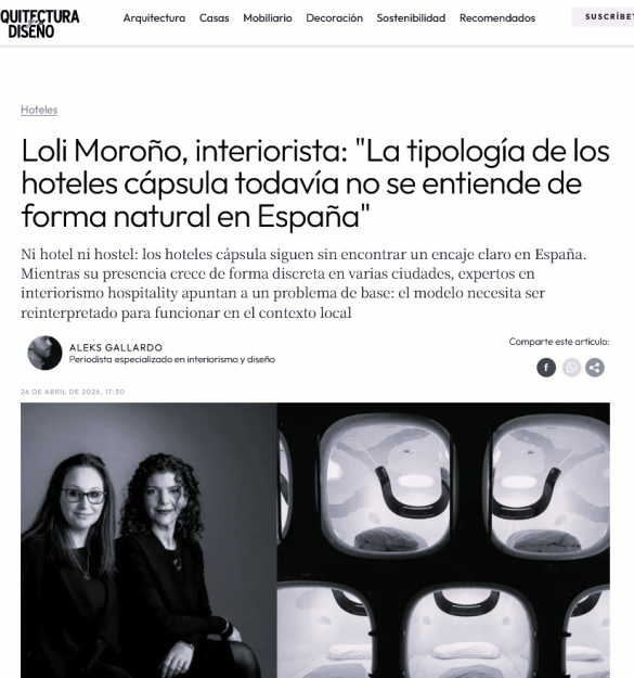 ARQUITECTURA Y DISEÑO | Los hoteles cápsula
