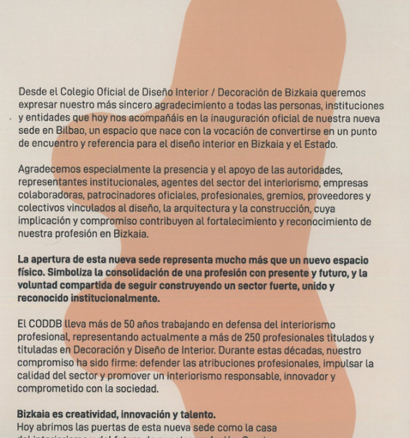 Inauguración de la nueva sede del CODDB en Bilbao