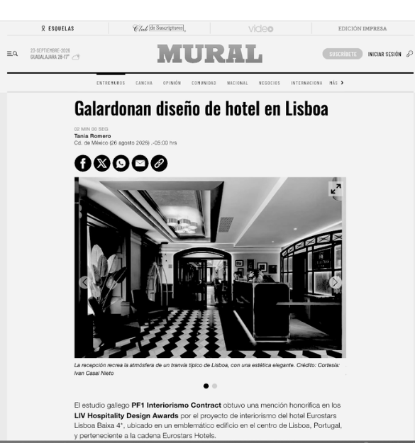 MURAL Galardón diseño de hotel Eurostars Lisboa Baixa MURAL Galardón diseño de hotel Eurostars Lisboa Baixa